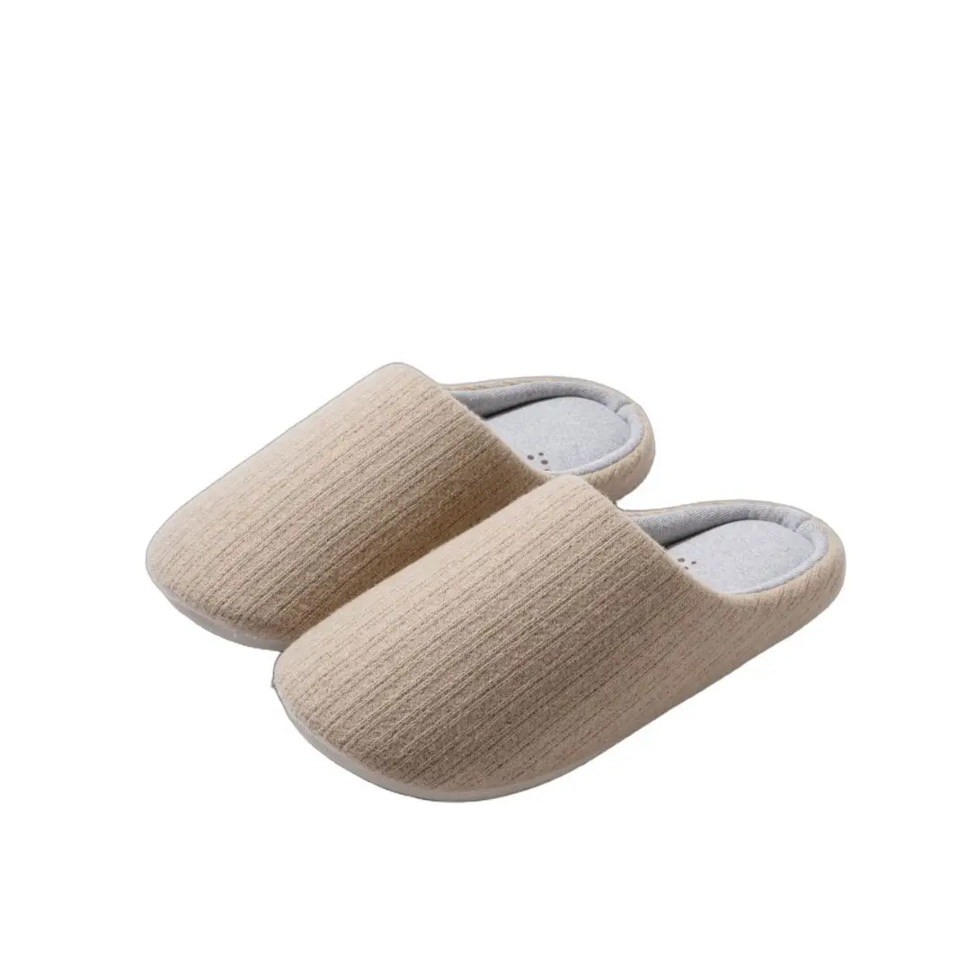 Japanese-Style Silent Cotton Slippers for Women, Autumn and Winter Indoor Home Use, Non-Slip Soft Sole, Silent Maternity Warm Slippers for Men - Image 9