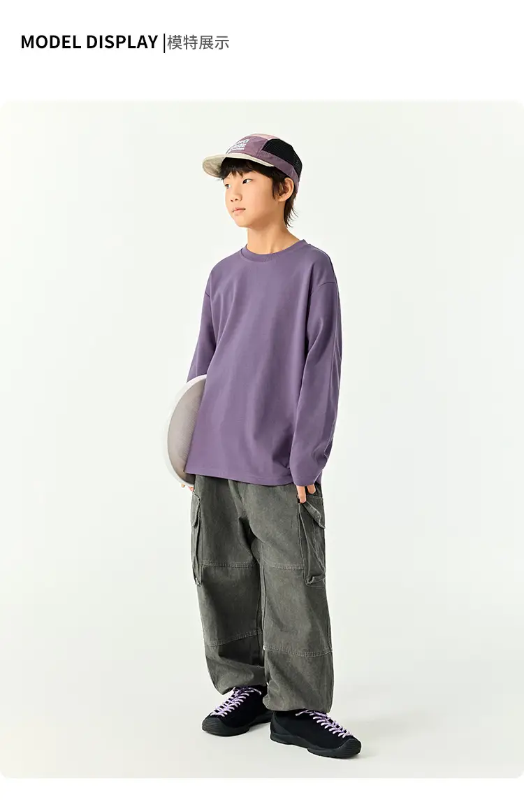 Kids Japanese Style T-Shirt Set Solid Color Base — feature 15
