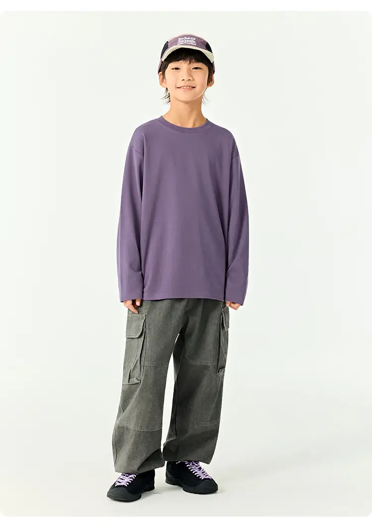 Kids Japanese Style T-Shirt Set Solid Color Base — feature 17