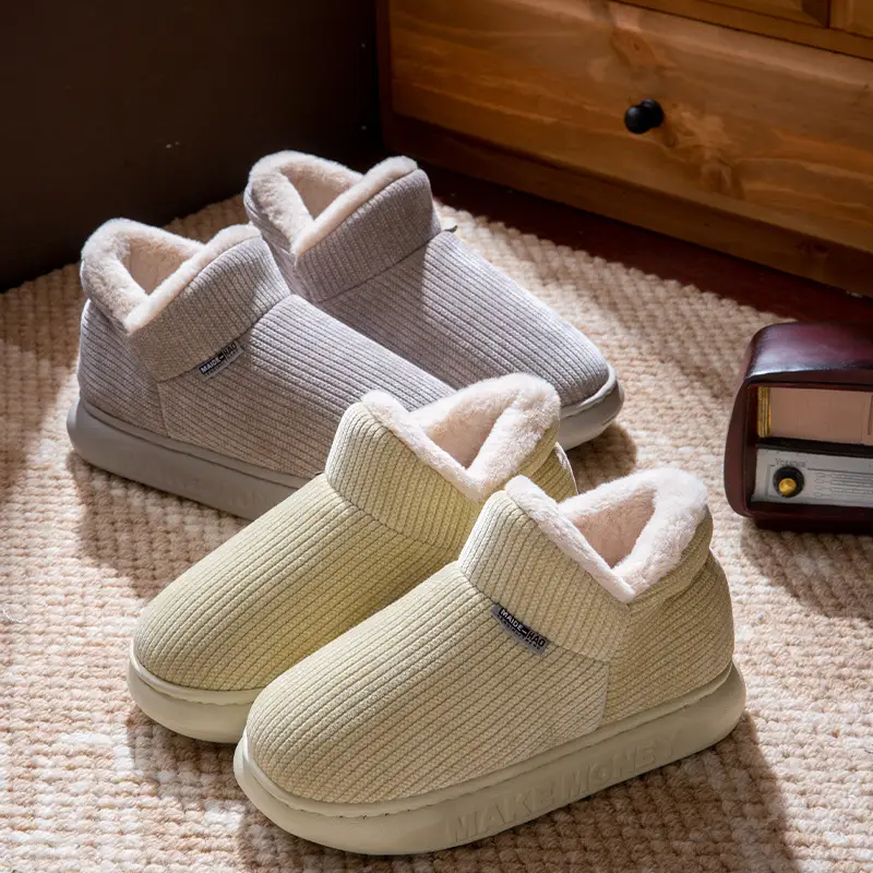 Women Cotton Slip-On Slippers Warm Indoor Winter - Image 7