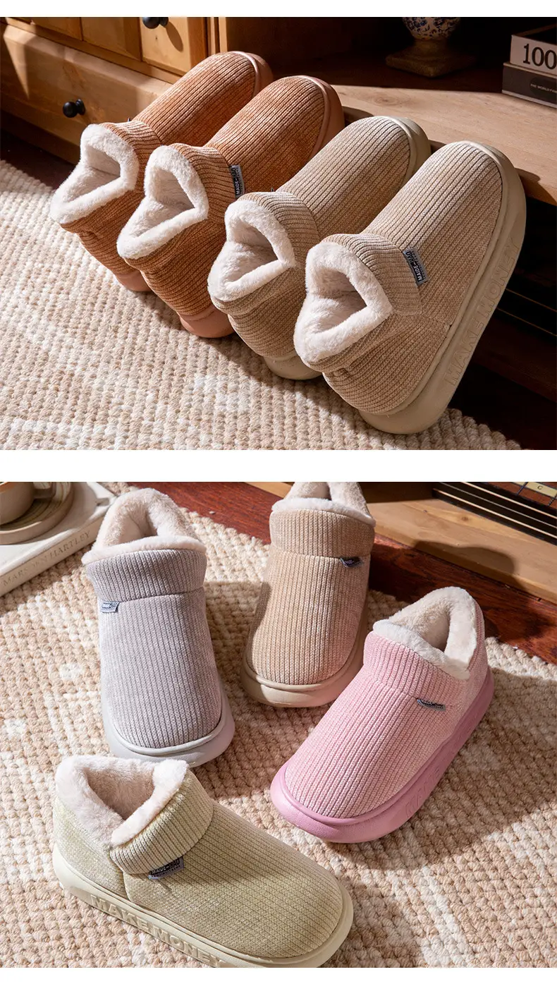 Women Cotton Slip-On Slippers Warm Indoor Winter — feature 8