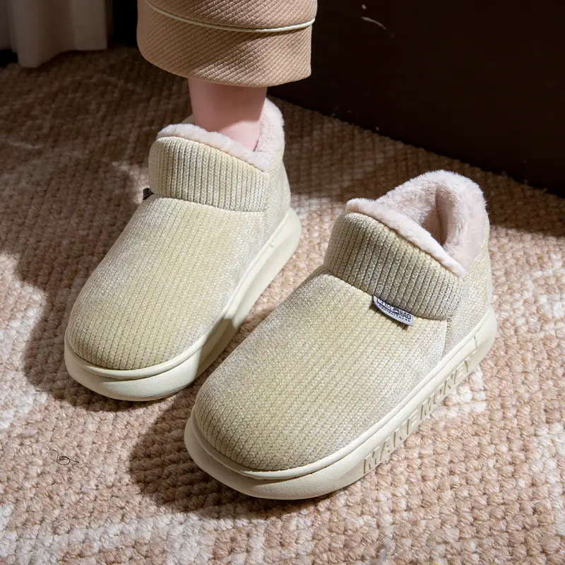 Women Cotton Slip-On Slippers Warm Indoor Winter - Image 4