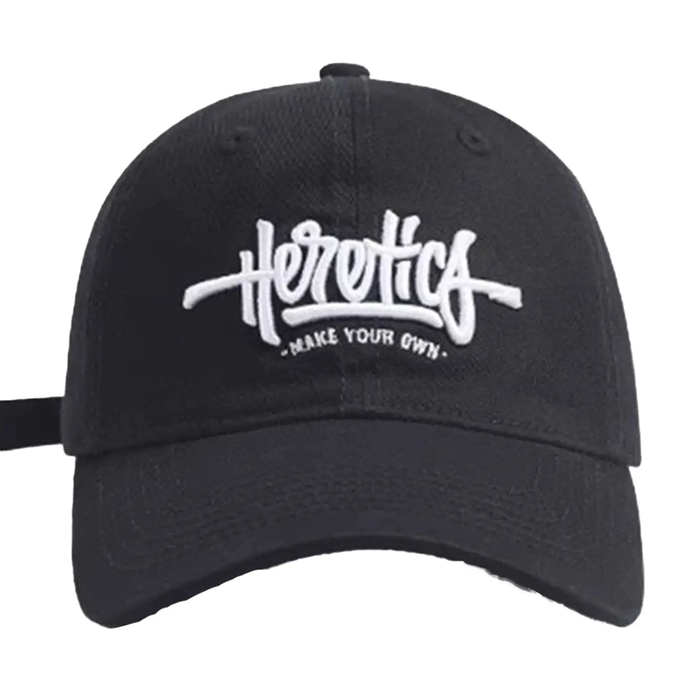 Heroic Letter Embroidered Duckbill Cap for Women Brown - Image 11