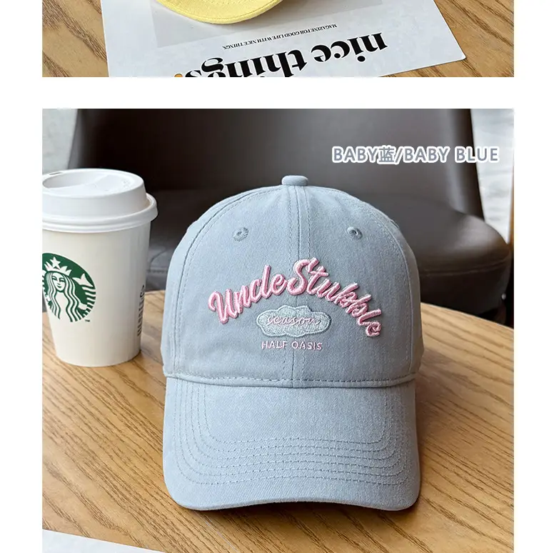 Uncle Stubble Yellow Baseball Cap with 3D Embroidery — feature 5