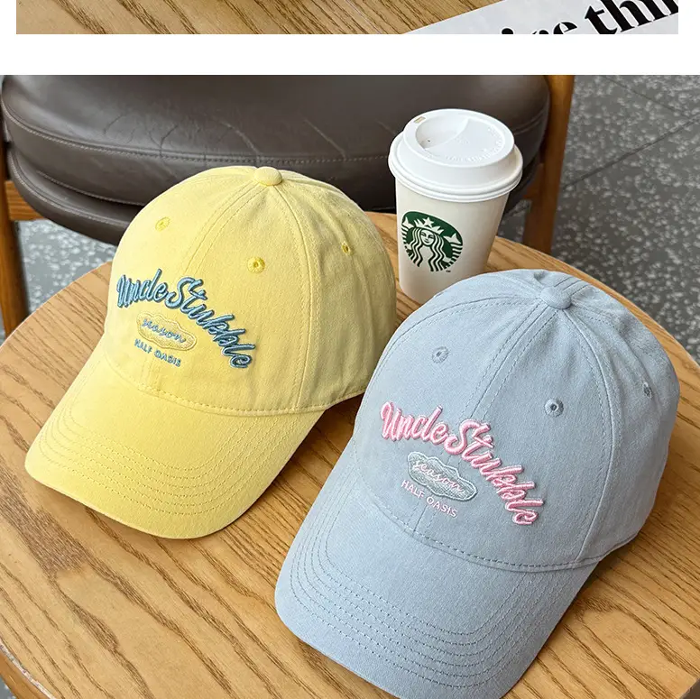Uncle Stubble Yellow Baseball Cap with 3D Embroidery — feature 7