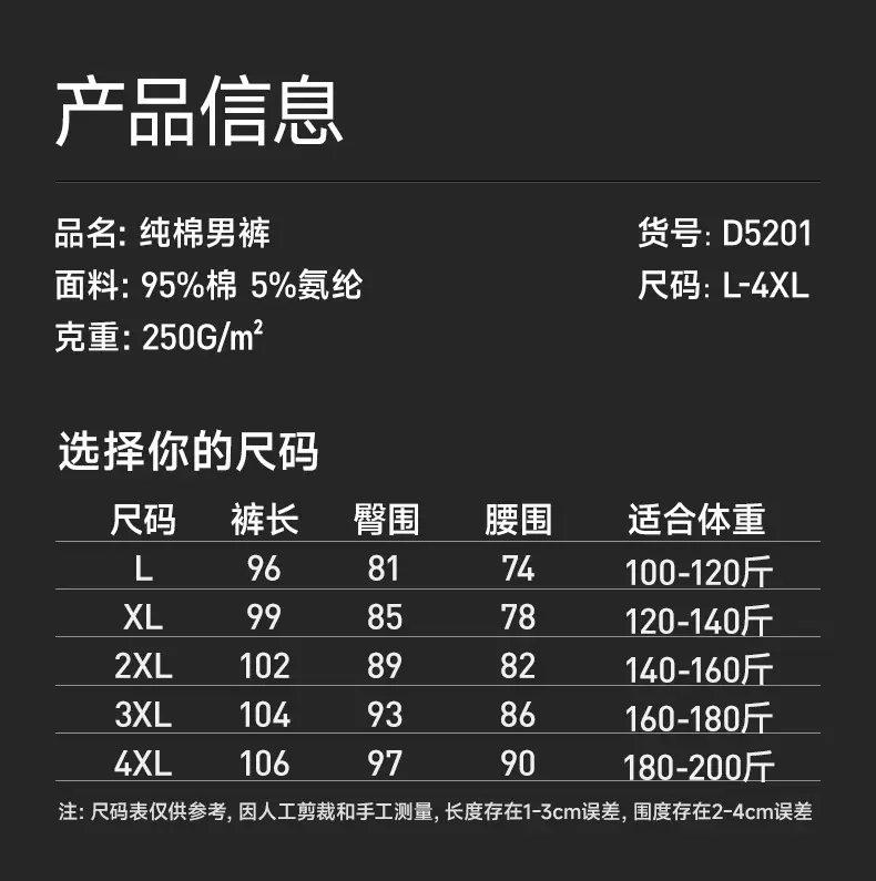Men's Thickeneded Pure Cotton Autumn Pants Men's Inner Wear Slim Stretch Leggings Single Piece Category a Cotton Antibacterial Thermal Pants — feature 12