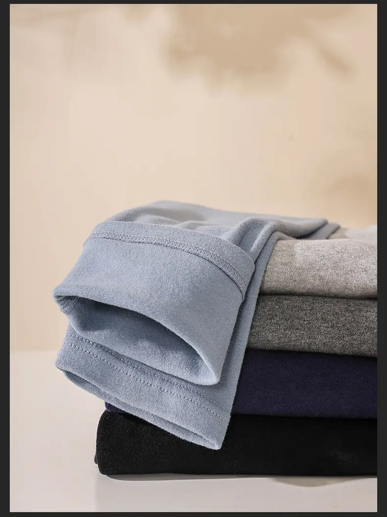 Men's Thickeneded Pure Cotton Autumn Pants Men's Inner Wear Slim Stretch Leggings Single Piece Category a Cotton Antibacterial Thermal Pants — feature 15