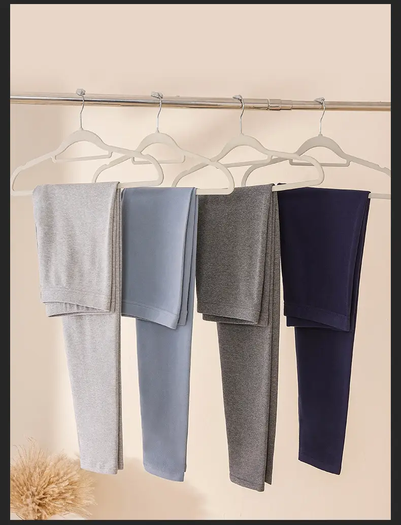 Men's Thickeneded Pure Cotton Autumn Pants Men's Inner Wear Slim Stretch Leggings Single Piece Category a Cotton Antibacterial Thermal Pants — feature 16