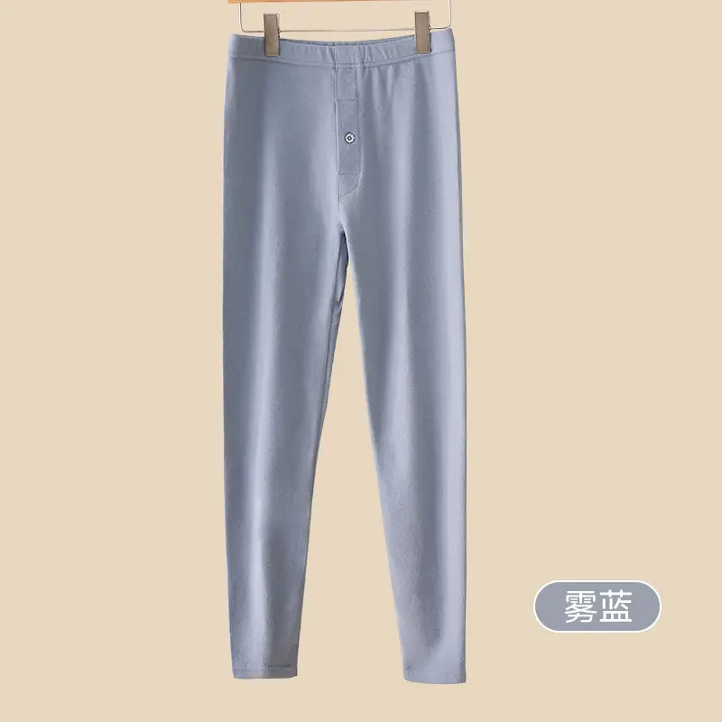 Men's Thickeneded Pure Cotton Autumn Pants Men's Inner Wear Slim Stretch Leggings Single Piece Category a Cotton Antibacterial Thermal Pants