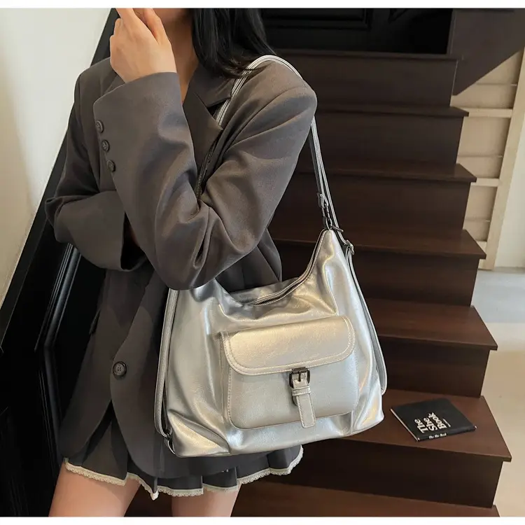 Women's Silver Retro Shoulder Bag 2025 New — feature 29