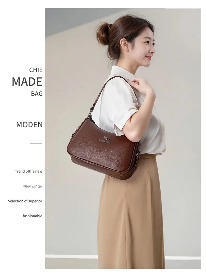 Korean Style Brown Crossbody Bag for Women — feature 17