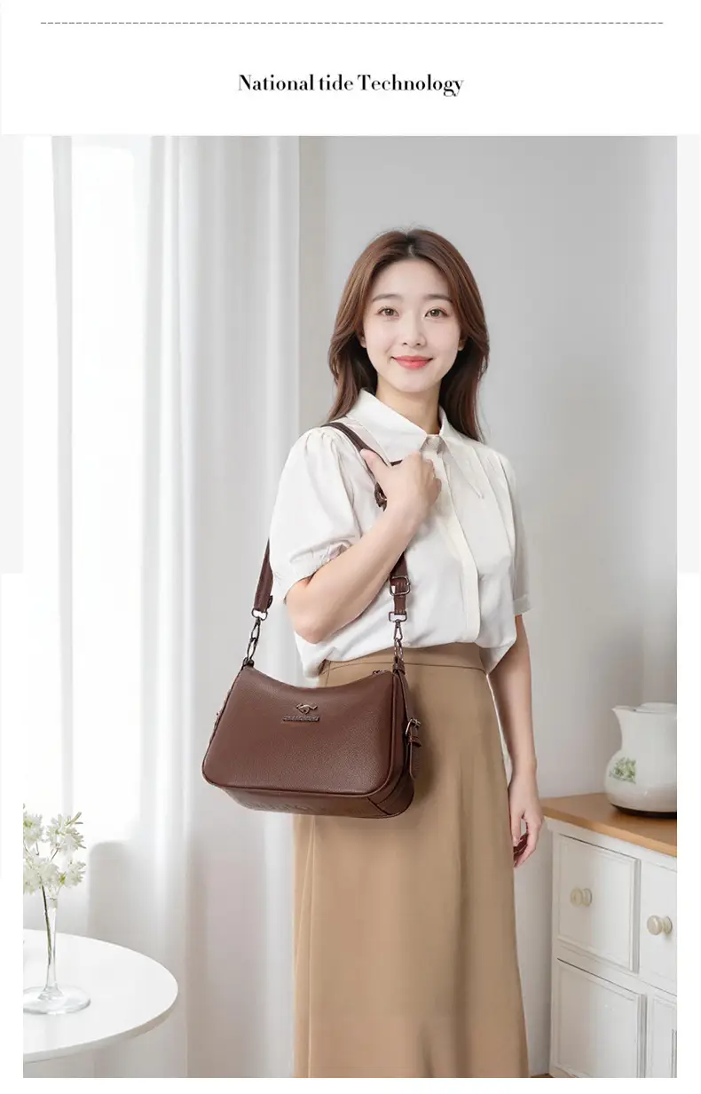 Korean Style Brown Crossbody Bag for Women — feature 7