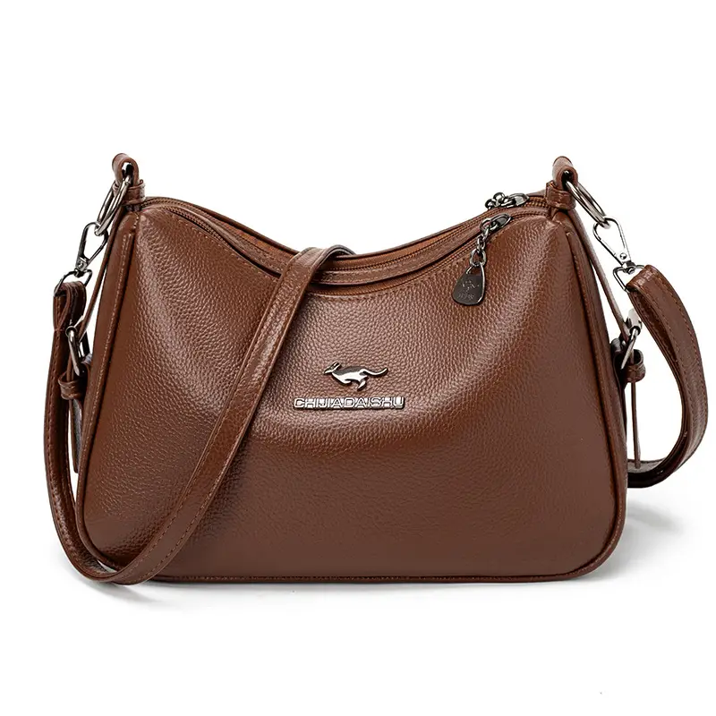 Korean Style Brown Crossbody Bag for Women - Image 5
