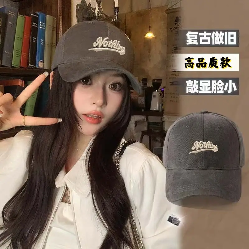 Korean Style Women Baseball Cap with Letter Embroidery - Image 21
