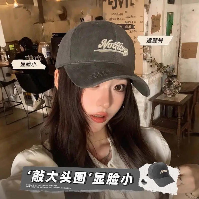 Korean Style Women Baseball Cap with Letter Embroidery - Image 22