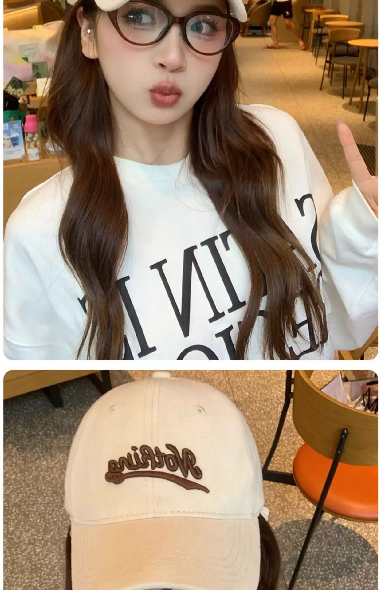 Korean Style Women Baseball Cap with Letter Embroidery — feature 18
