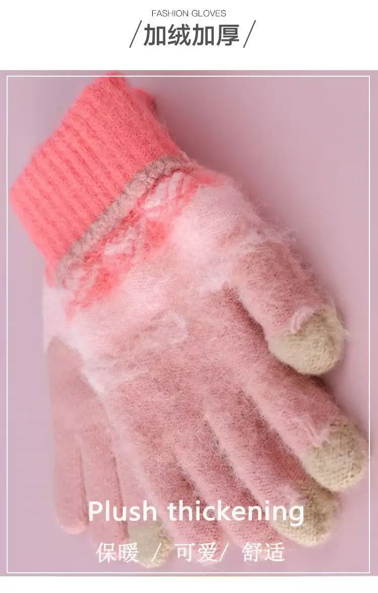 Children's Winter Gloves, Five-Finger Thickened with Fleece, for Boys and Girls Aged 6-14, Warm Outdoor Cold Protection for Older Children and Students — feature 5