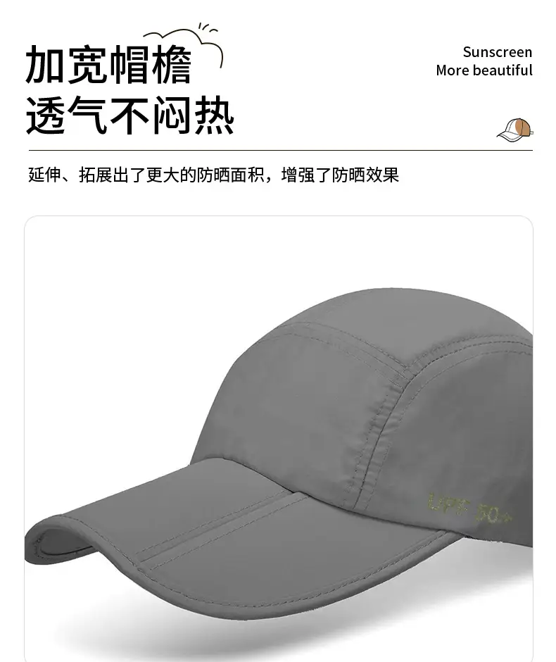 Waterproof Baseball Cap with Wide Bristle & UV Protection — feature 4