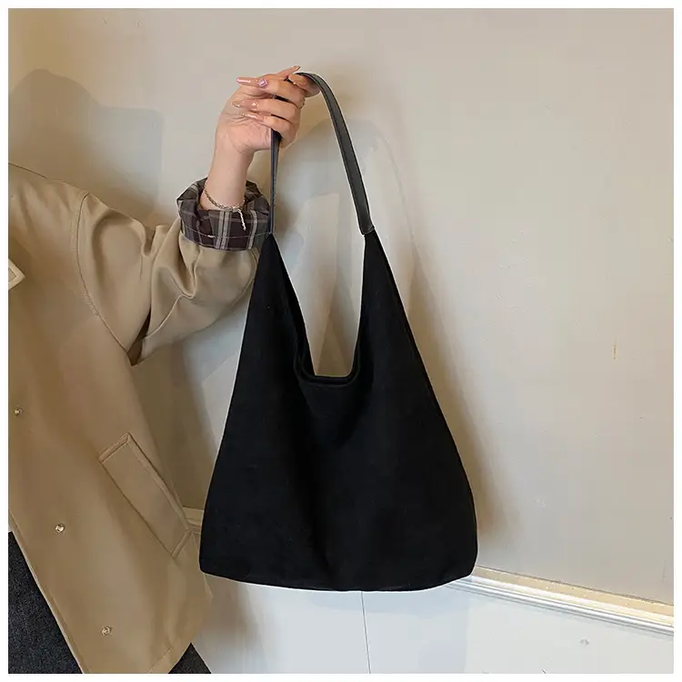 Women Velvet Shoulder Bag Brown Large Capacity — feature 19