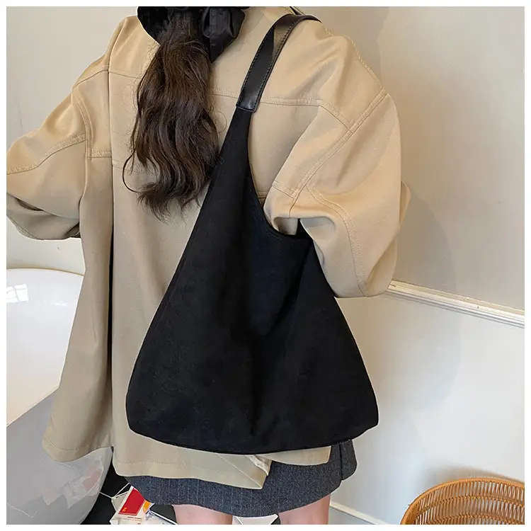 Women Velvet Shoulder Bag Brown Large Capacity — feature 21