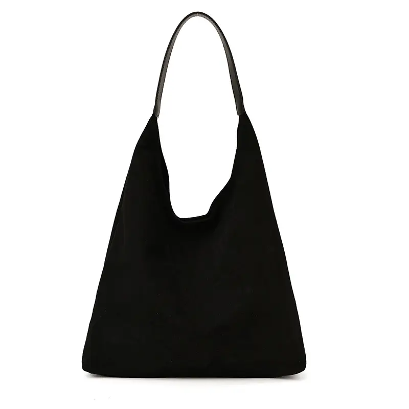 Women Velvet Shoulder Bag Brown Large Capacity - Image 2