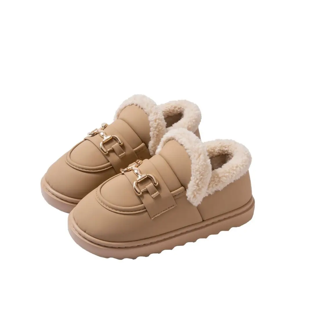 Women Plush Loafers Winter Warm Anti-Slip