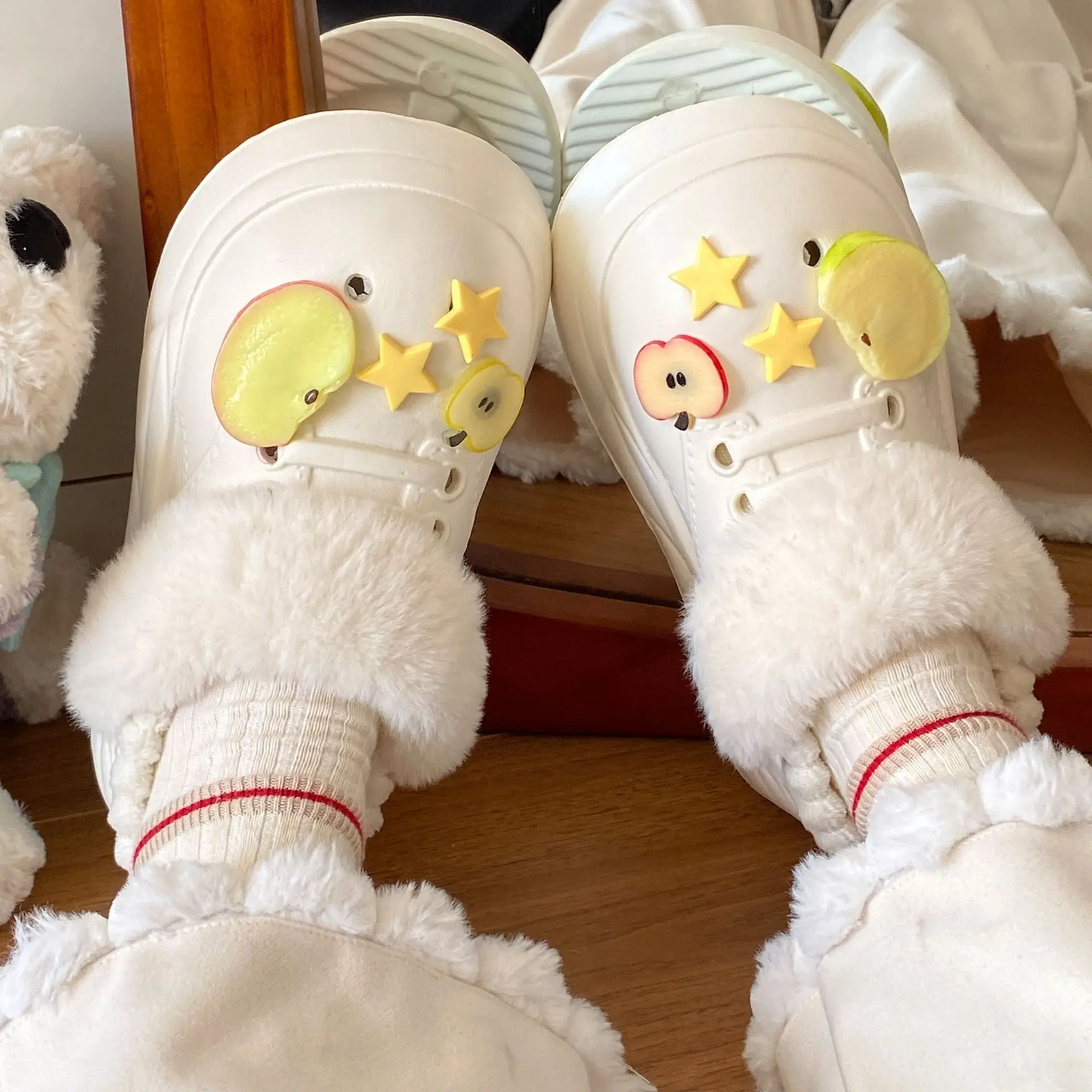 Women's Cute Star Slippers Winter Warm Cotton - Image 9