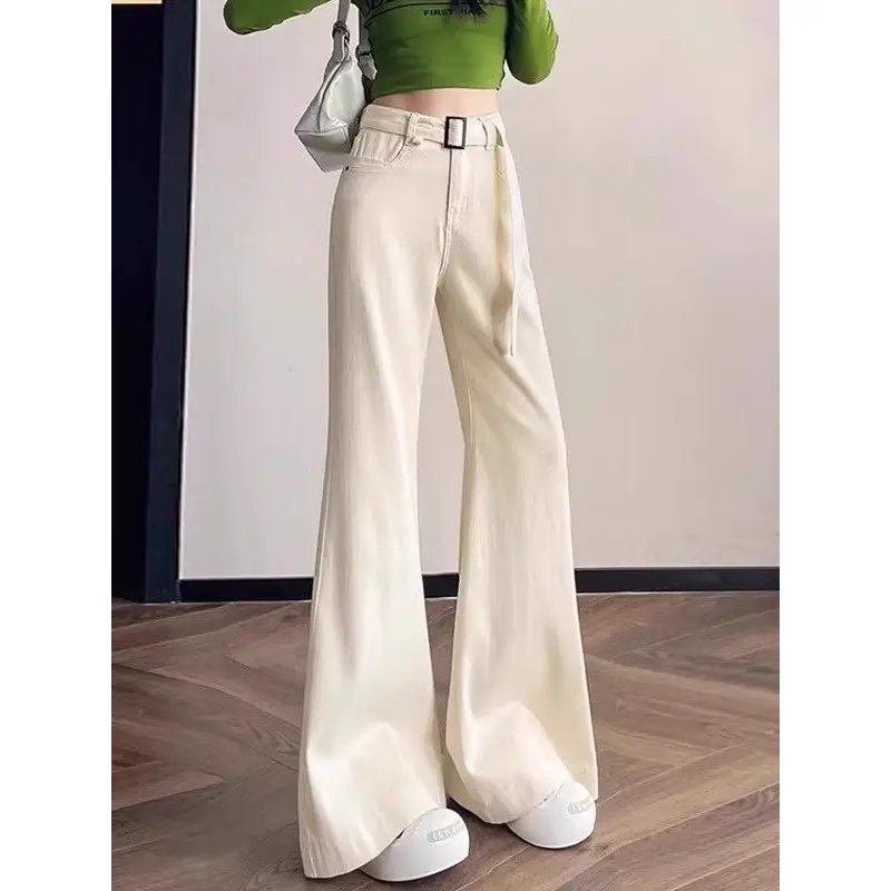 Apricot Wide Leg Jeans 2025 Autumn White