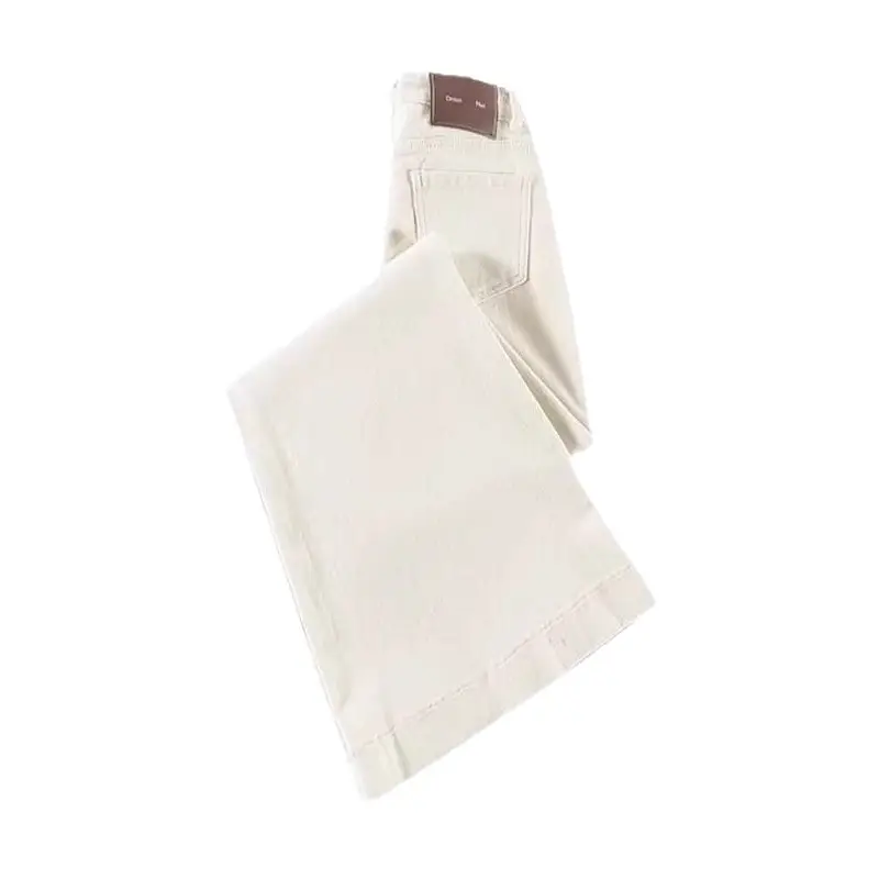 Apricot Wide Leg Jeans 2025 Autumn White