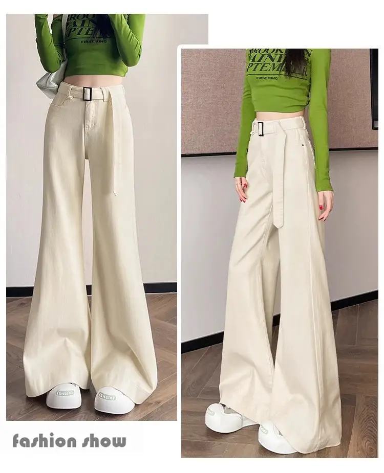 Apricot Wide Leg Jeans 2025 Autumn White — feature 6