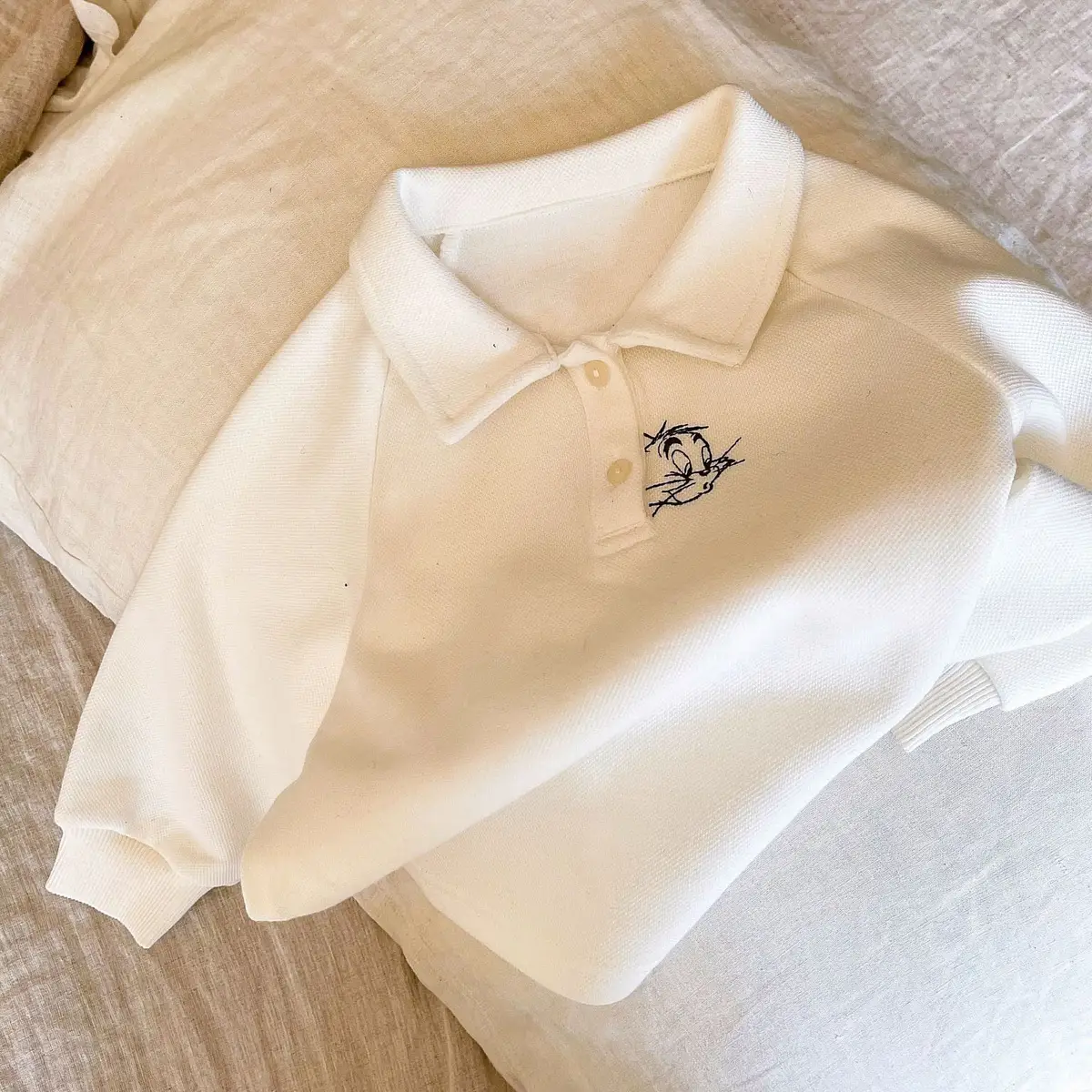 Korean Style Cartoon Embroidered Polo Shirt for Boys — feature 10