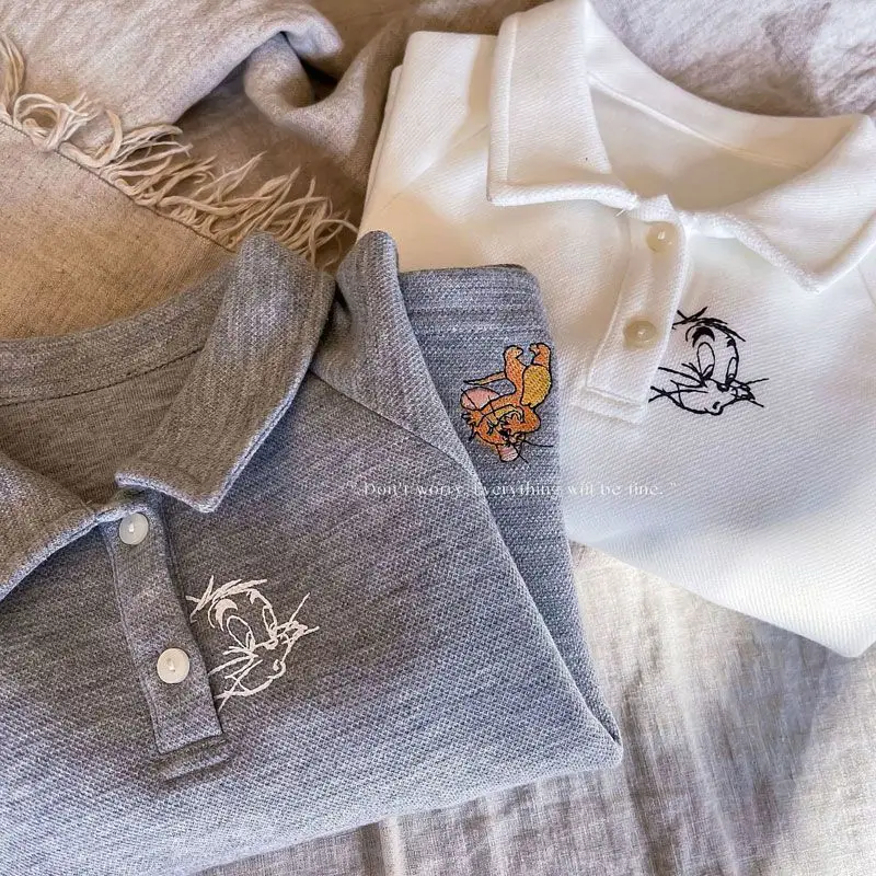 Korean Style Cartoon Embroidered Polo Shirt for Boys — feature 4