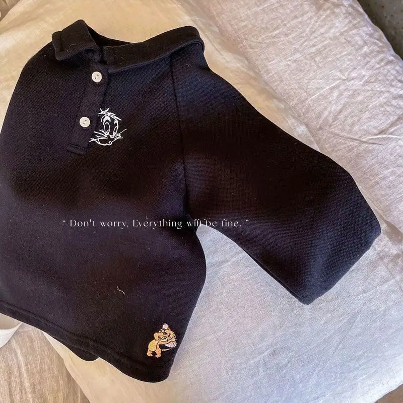 Korean Style Cartoon Embroidered Polo Shirt for Boys — feature 7