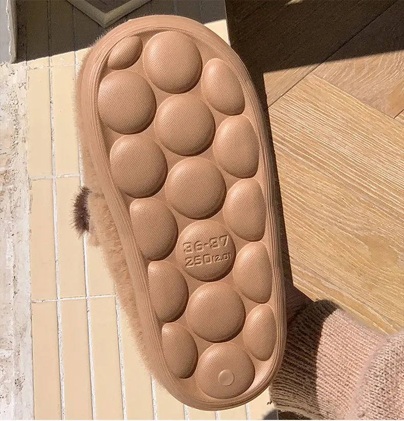 New Cute Cartoon Puppy Shape Plush Cotton Slippers Autumn and Winter Couples Home Warm Non-Slip Plush Cotton Shoes — feature 12