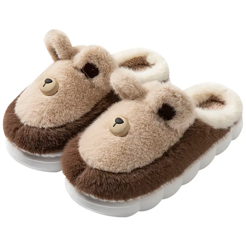 Cartoon Rabbit Ear-Shaped Maternity Slippers for Autumn and Winter, Suitable for Home, Dormitory, Hotel, Warm, Fleece-Lined, Thick-Soled, Couple Cotton Slippers - Image 10