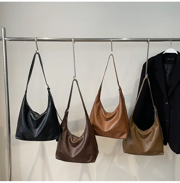 Brown Leather Shoulder Bag for Women Commuter High-End — feature 13