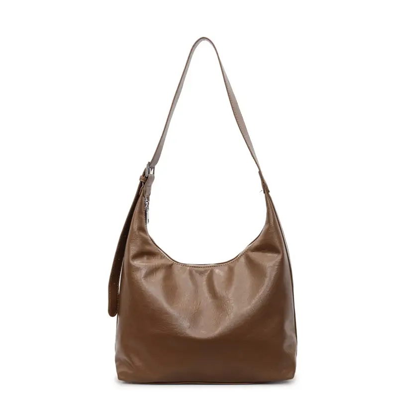 Brown Leather Shoulder Bag for Women Commuter High-End - Image 2
