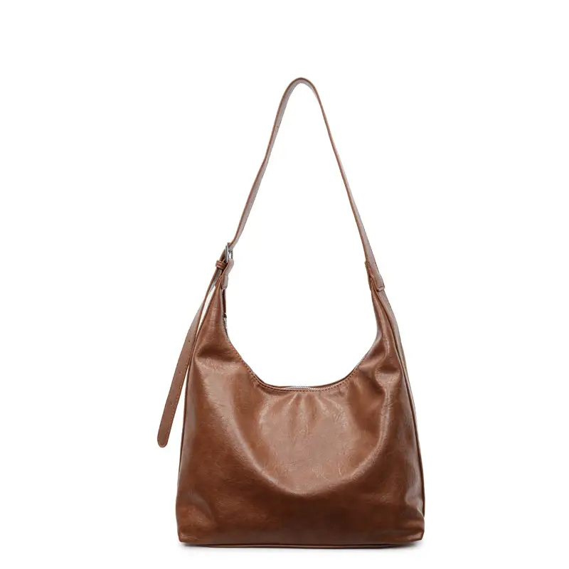 Brown Leather Shoulder Bag for Women Commuter High-End - Image 3