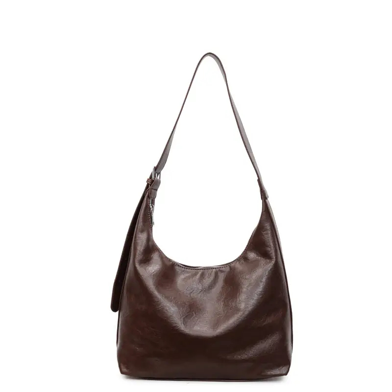 Brown Leather Shoulder Bag for Women Commuter High-End - Image 4
