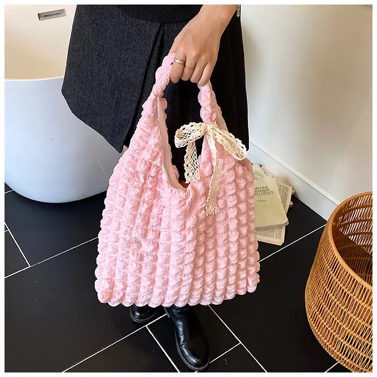 Black Cloud Pleated Shoulder Bag for Women — feature 11