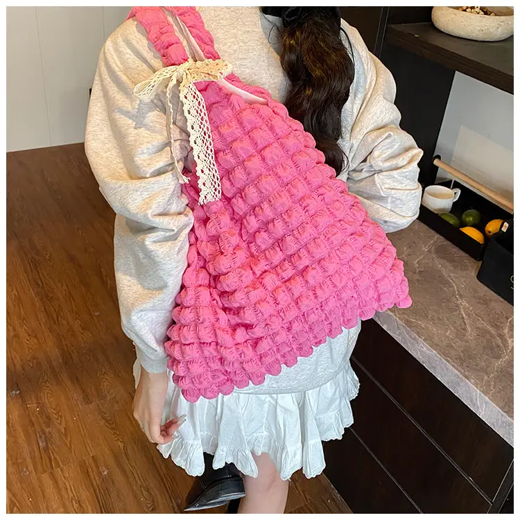 Black Cloud Pleated Shoulder Bag for Women — feature 20