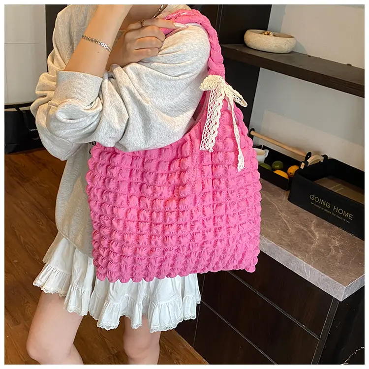 Black Cloud Pleated Shoulder Bag for Women — feature 21
