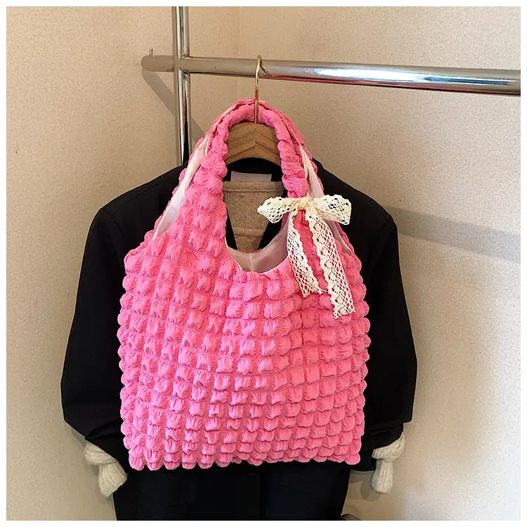 Black Cloud Pleated Shoulder Bag for Women — feature 26