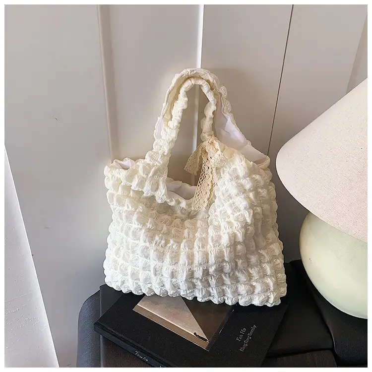 Black Cloud Pleated Shoulder Bag for Women — feature 30