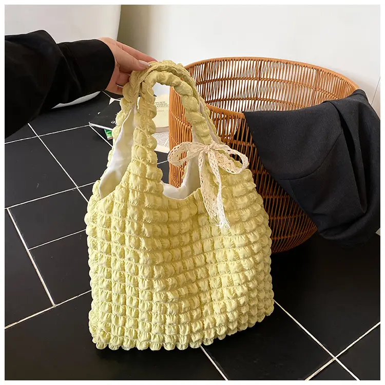 Black Cloud Pleated Shoulder Bag for Women — feature 31