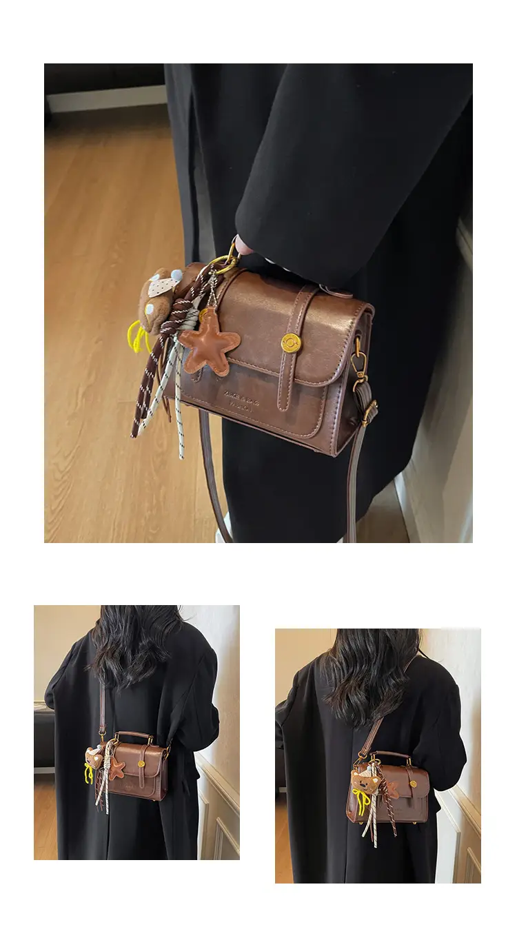Women Retro Brown Shoulder Crossbody Bag 2026 — feature 14