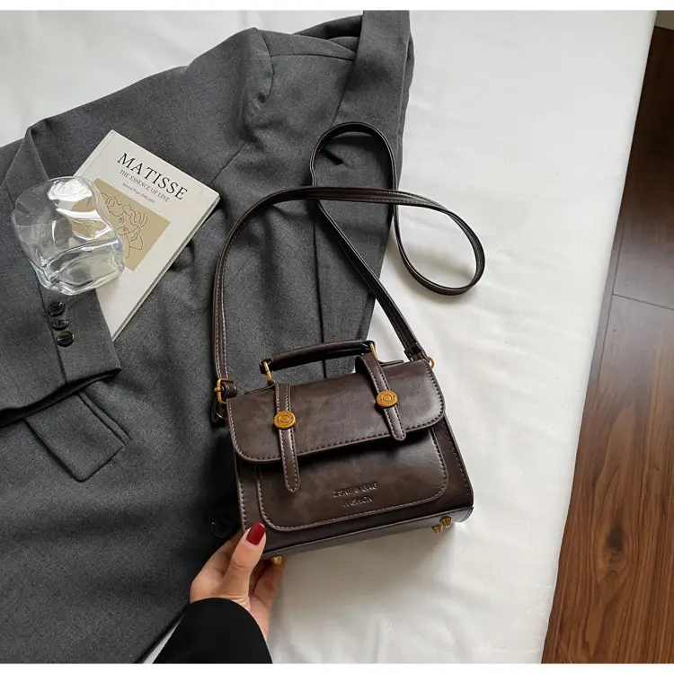 Women Retro Brown Shoulder Crossbody Bag 2026 - Image 6
