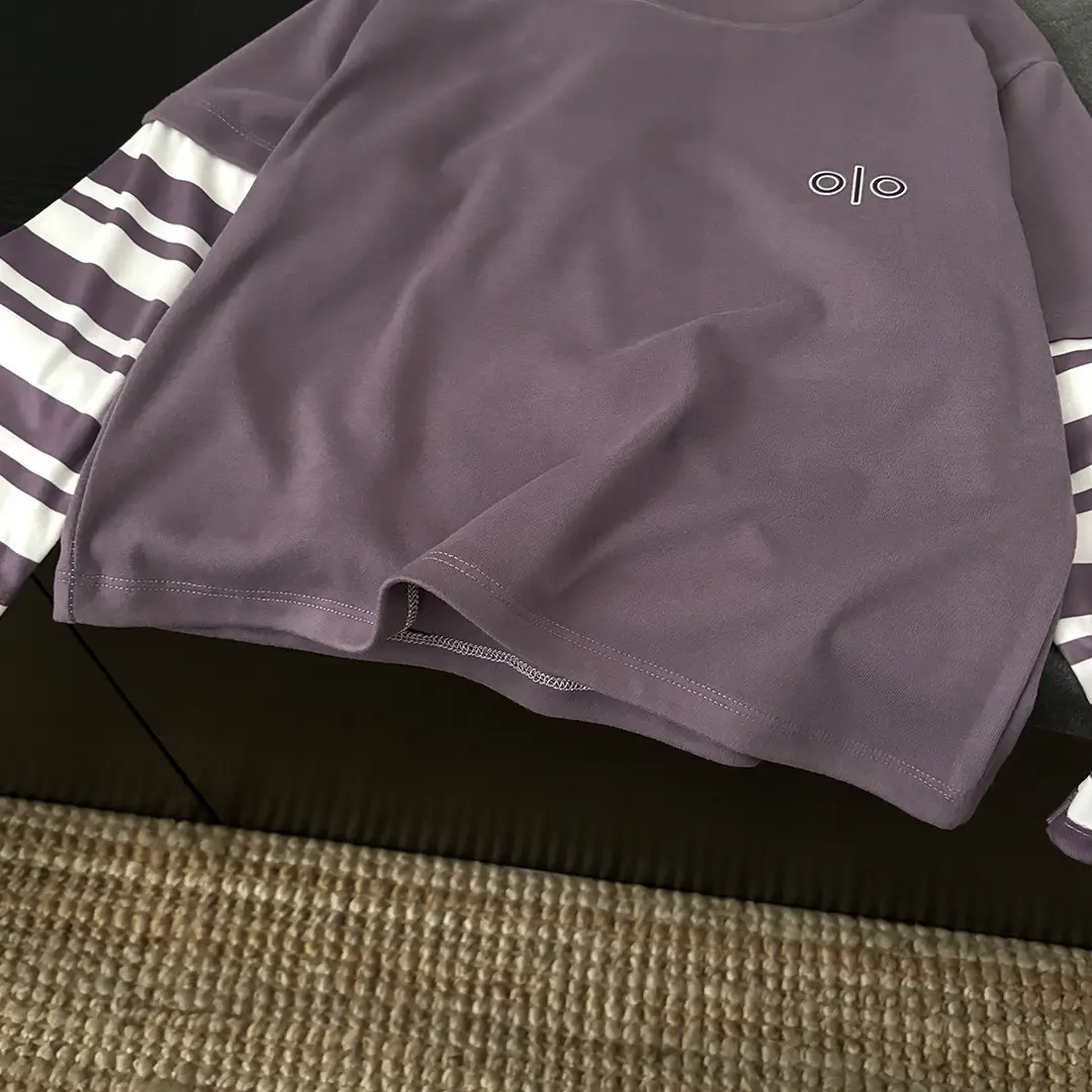 Kids Long Sleeve T-Shirt Black Striped Sleeve Korean Style — feature 9