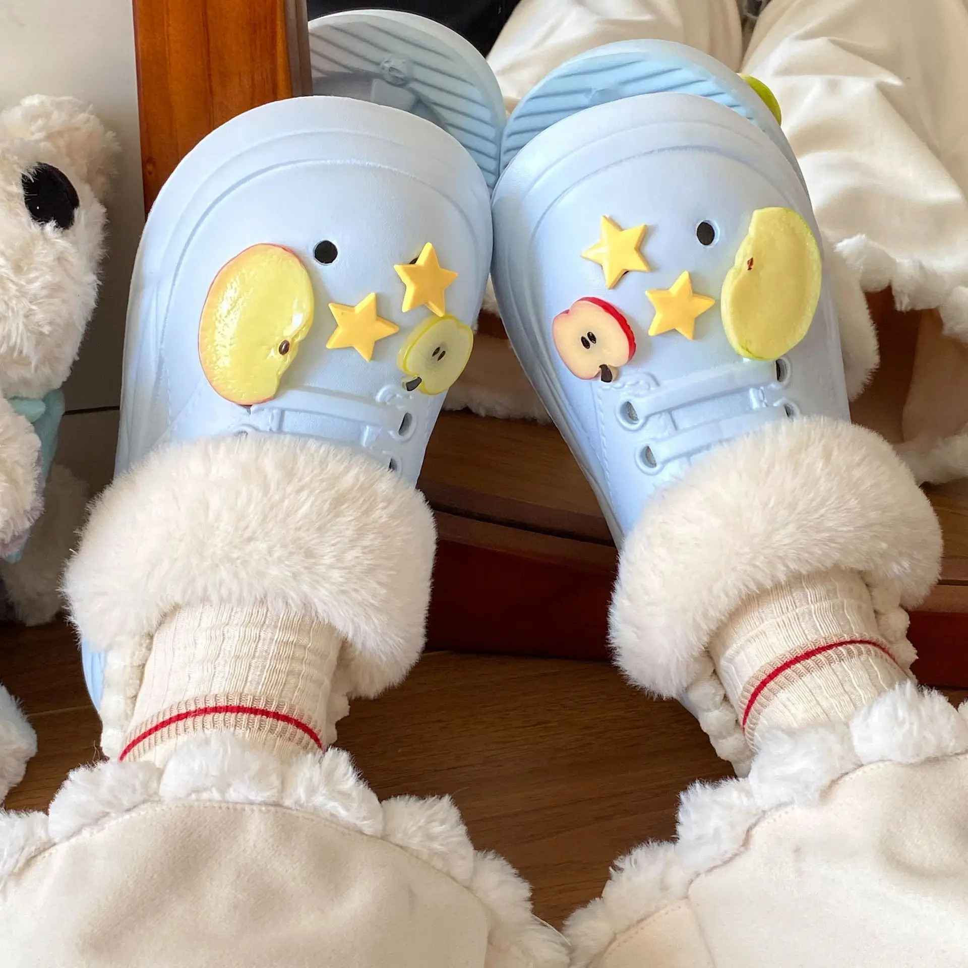 Winter Star Apple Removable Slippers for Women - Image 6