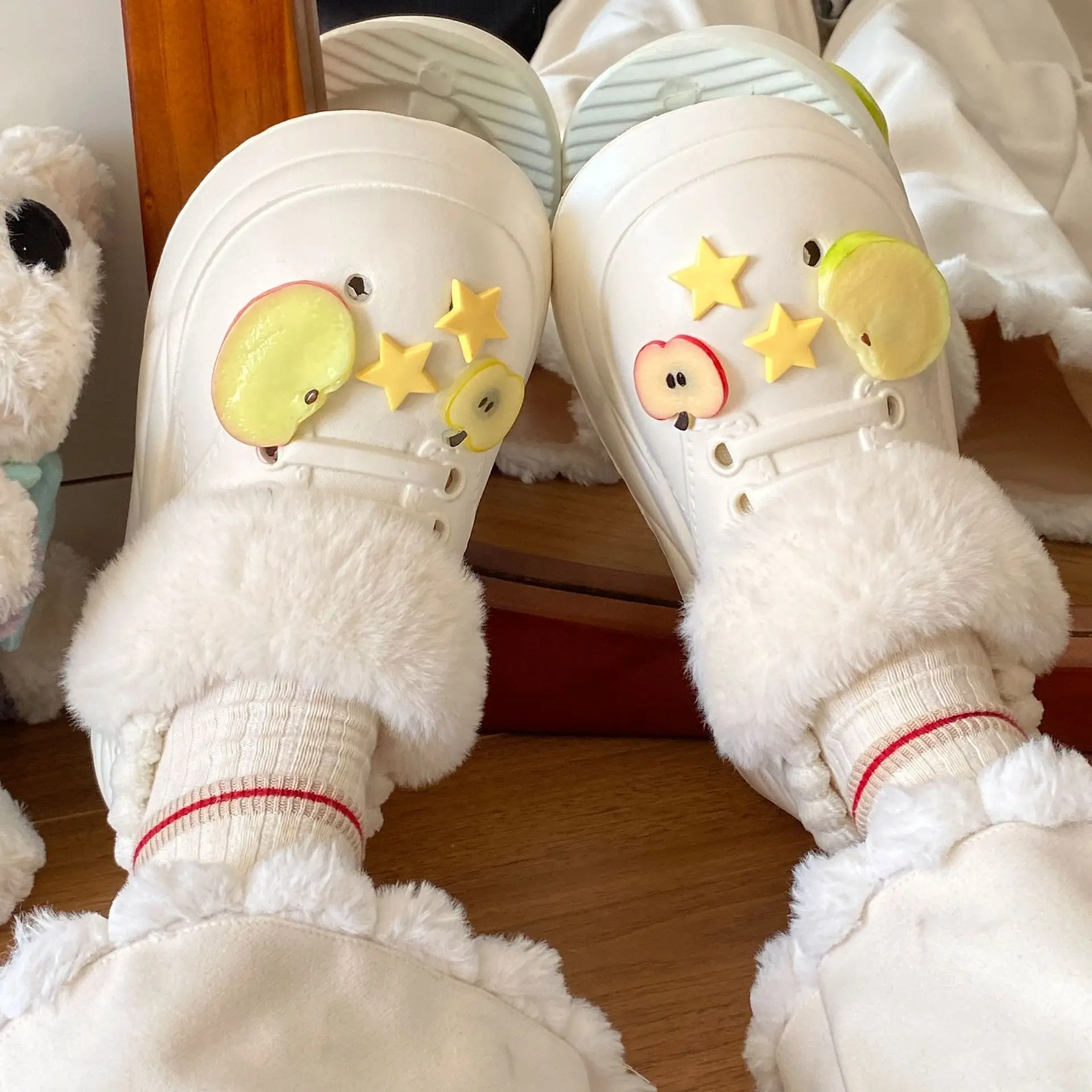Winter Star Apple Removable Slippers for Women - Image 7